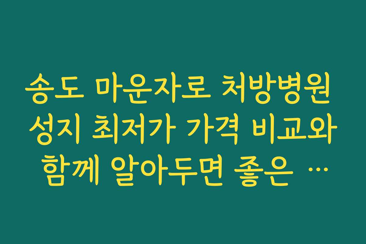 송도 마운자로 처방병원 성지 최저가 가격 비교와 함께 알아두면 좋은 건강 체크포인트