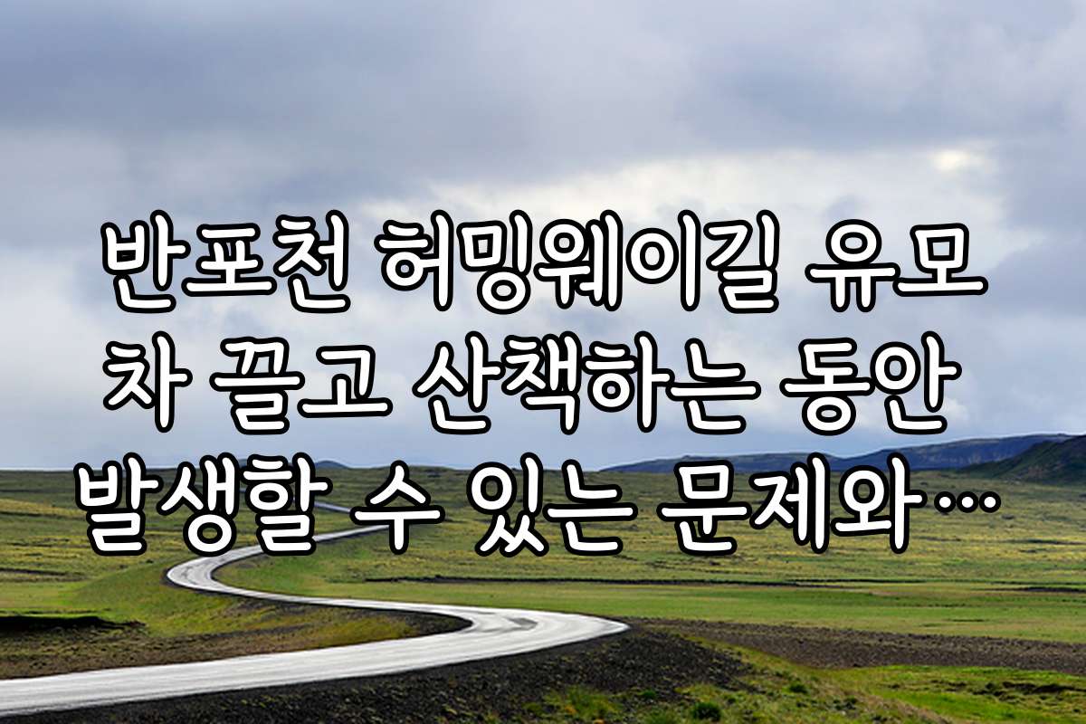 반포천 허밍웨이길 유모차 끌고 산책하는 동안 발생할 수 있는 문제와 해결 방법은 무엇인가