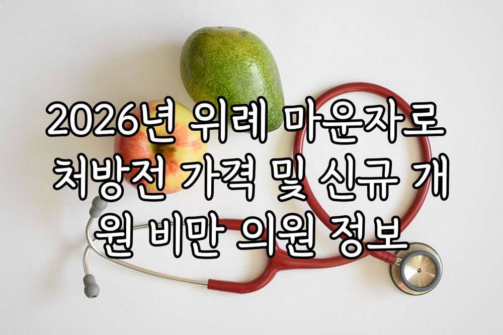 2026년 위례 마운자로 처방전 가격 및 신규 개원 비만 의원 정보