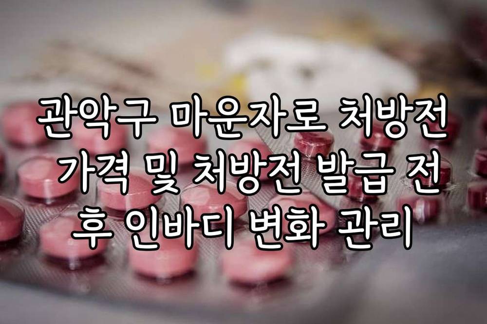 관악구 마운자로 처방전 가격 및 처방전 발급 전후 인바디 변화 관리