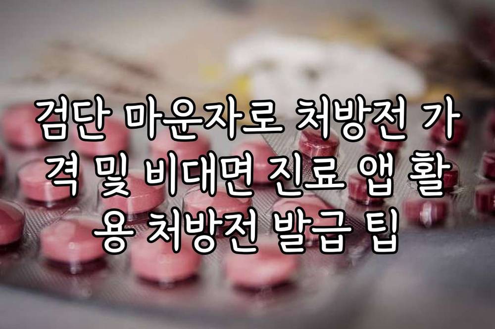검단 마운자로 처방전 가격 및 비대면 진료 앱 활용 처방전 발급 팁