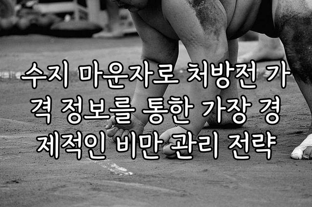 수지 마운자로 처방전 가격 정보를 통한 가장 경제적인 비만 관리 전략
