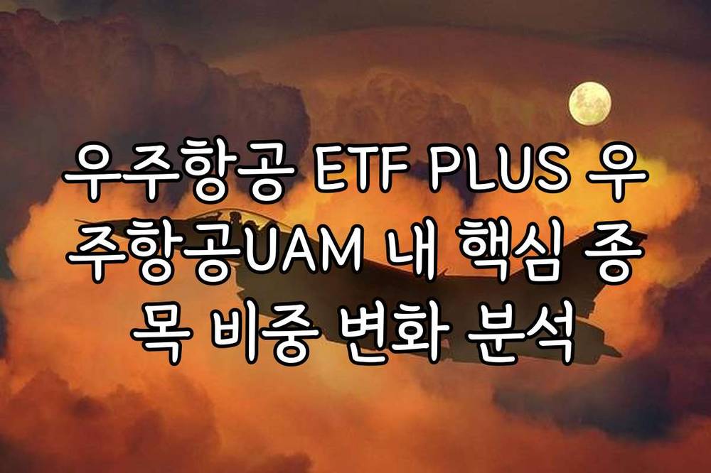 우주항공 ETF PLUS 우주항공UAM 내 핵심 종목 비중 변화 분석