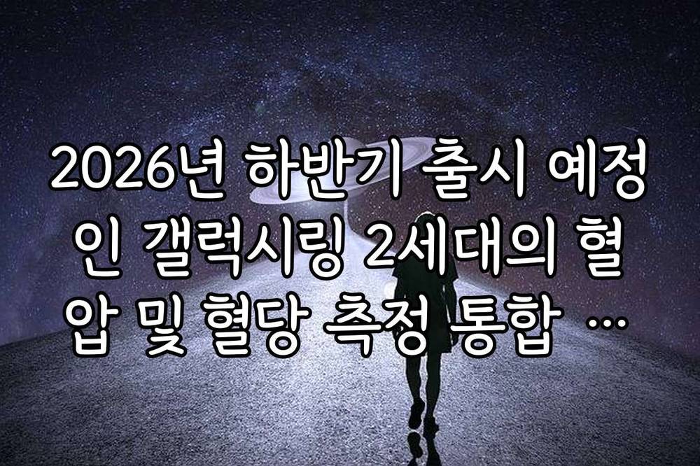 2026년 하반기 출시 예정인 갤럭시링 2세대의 혈압 및 혈당 측정 통합 기능 전망