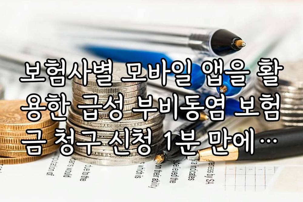 보험사별 모바일 앱을 활용한 급성 부비동염 보험금 청구 신청 1분 만에 끝내는 법