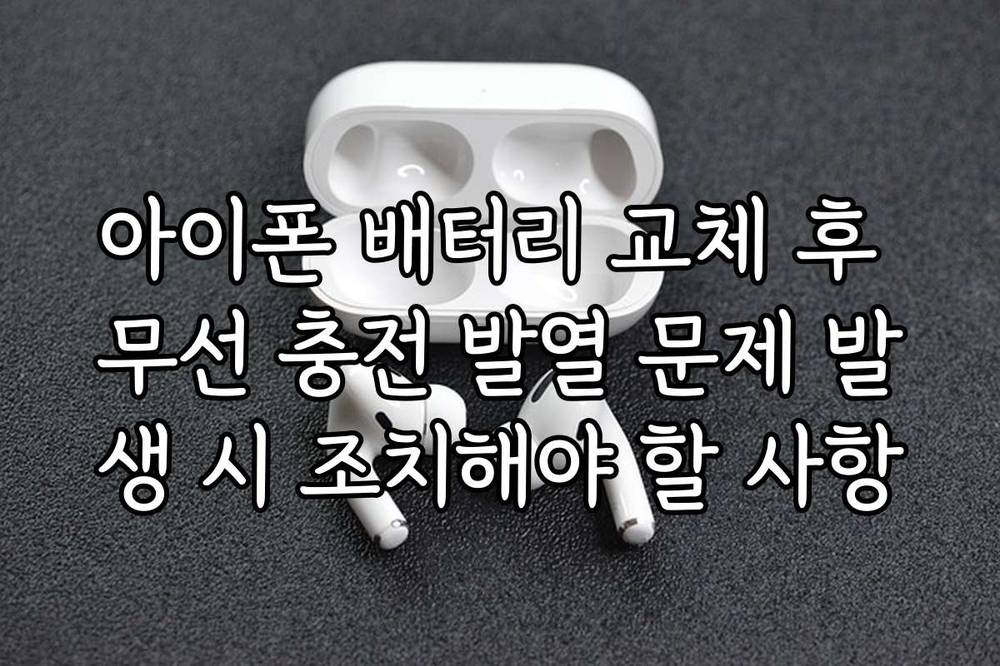 아이폰 배터리 교체 후 무선 충전 발열 문제 발생 시 조치해야 할 사항