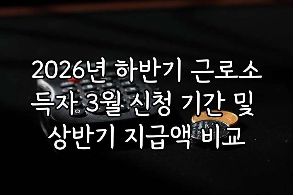 2026년 하반기 근로소득자 3월 신청 기간 및 상반기 지급액 비교