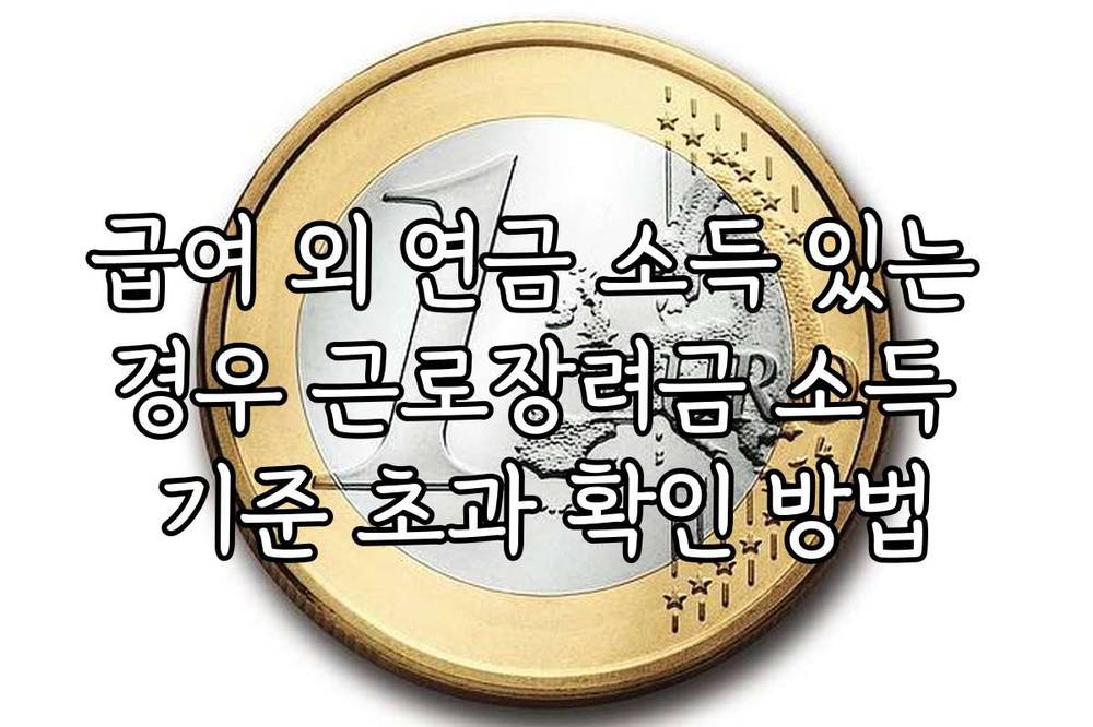 급여 외 연금 소득 있는 경우 근로장려금 소득 기준 초과 확인 방법