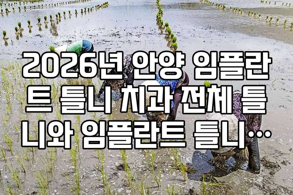 2026년 안양 임플란트 틀니 치과 전체 틀니와 임플란트 틀니 비용 비교
