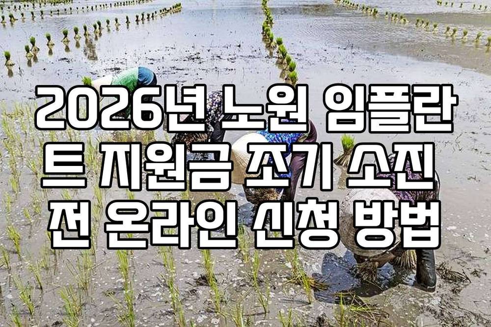 2026년 노원 임플란트 지원금 조기 소진 전 온라인 신청 방법