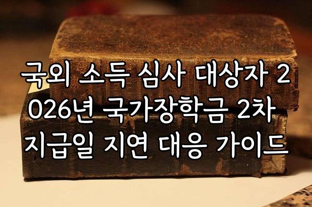 국외 소득 심사 대상자 2026년 국가장학금 2차 지급일 지연 대응 가이드