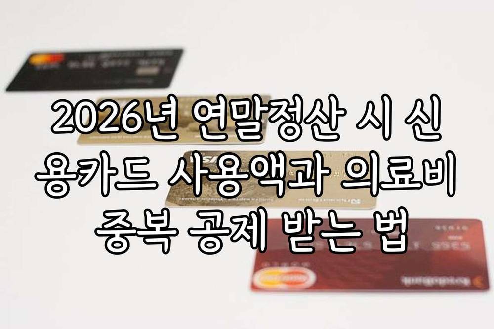 2026년 연말정산 시 신용카드 사용액과 의료비 중복 공제 받는 법
