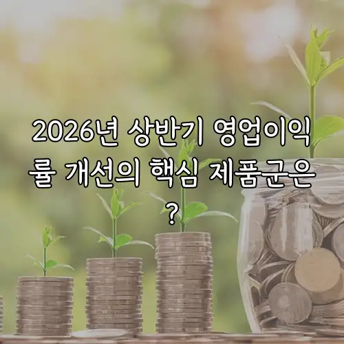 2026년 상반기 영업이익률 개선의 핵심 제품군은?
