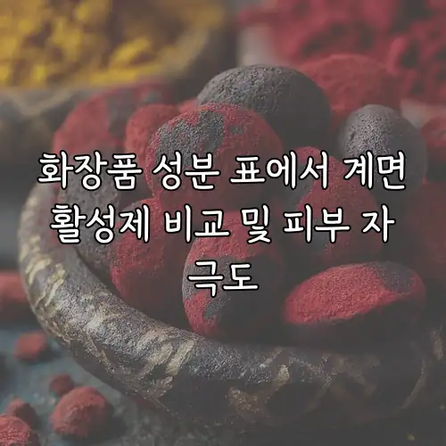 화장품 성분 표에서 계면활성제 비교 및 피부 자극도