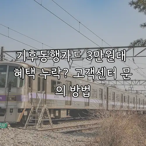 기후동행카드 3만원대 혜택 누락? 고객센터 문의 방법