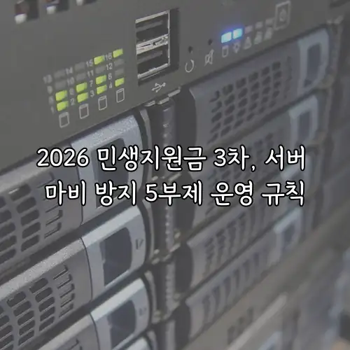 2026 민생지원금 3차, 서버 마비 방지 5부제 운영 규칙