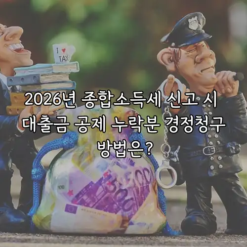 2026년 종합소득세 신고 시 대출금 공제 누락분 경정청구 방법은?