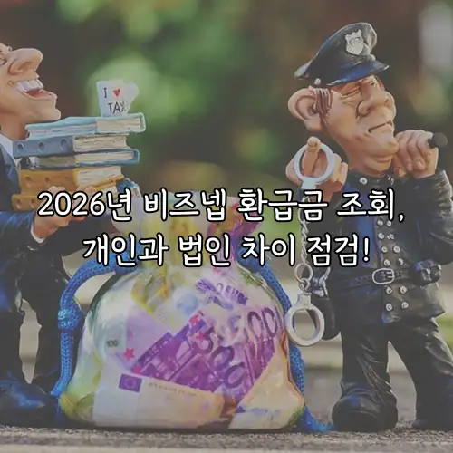 2026년 비즈넵 환급금 조회, 개인과 법인 차이 점검!