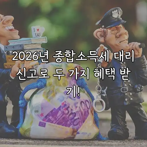 2026년 종합소득세 대리신고로 두 가지 혜택 받기!