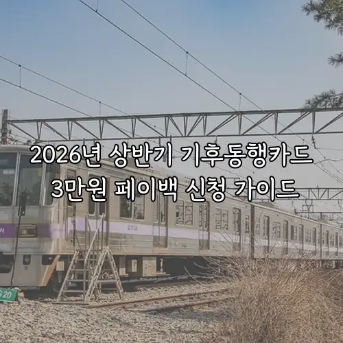 2026년 상반기 기후동행카드 3만원 페이백 신청 가이드