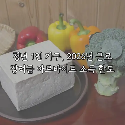 청년 1인 가구, 2026년 근로장려금 아르바이트 소득 한도