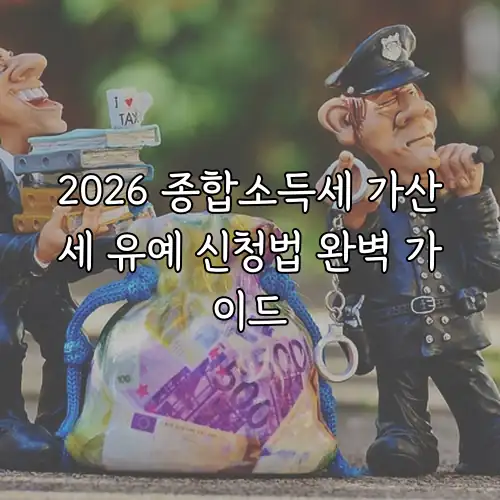2026 종합소득세 가산세 유예 신청법 완벽 가이드