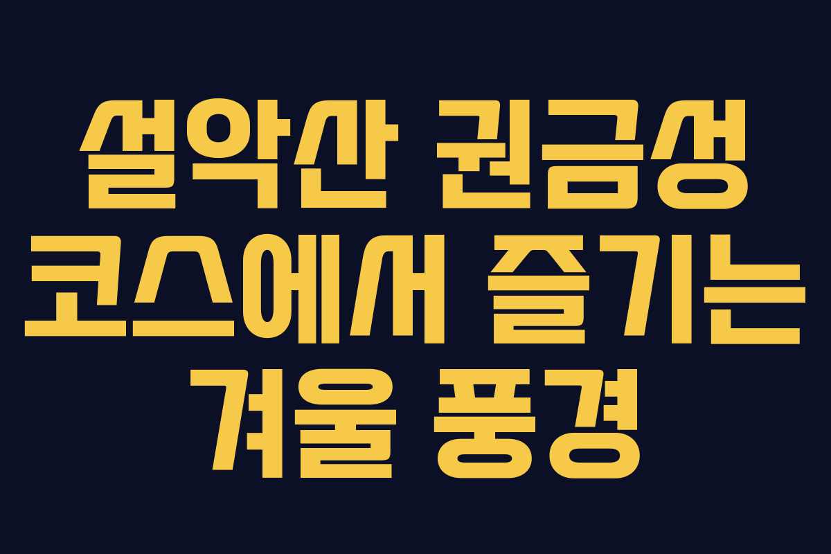 설악산 권금성 코스에서 즐기는 겨울 풍경 설악산 권금성 코스에서 즐기는 겨울 풍경