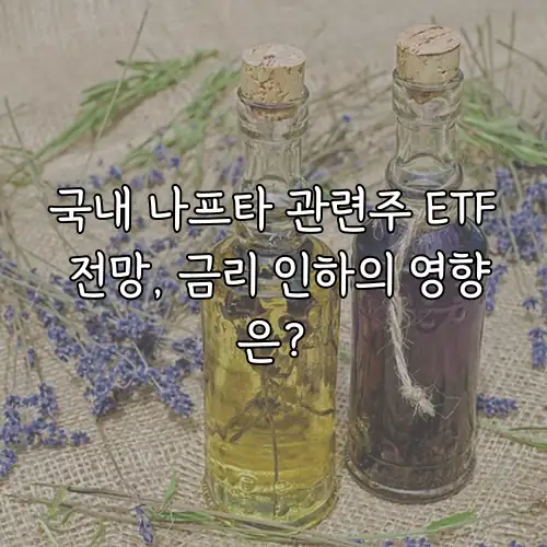 국내 나프타 관련주 ETF 전망, 금리 인하의 영향은?