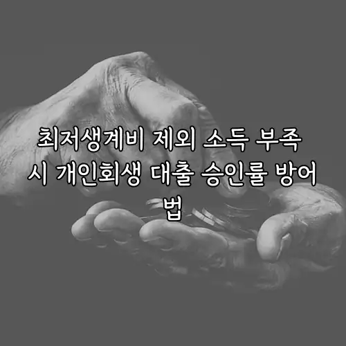 최저생계비 제외 소득 부족 시 개인회생 대출 승인률 방어법